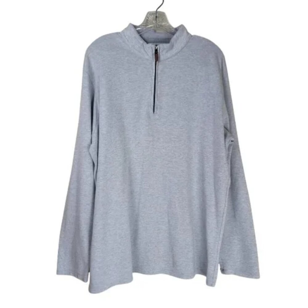 Mizzen + Main Quarter Zip Pull Over XXL Heather Grey Performance Knit